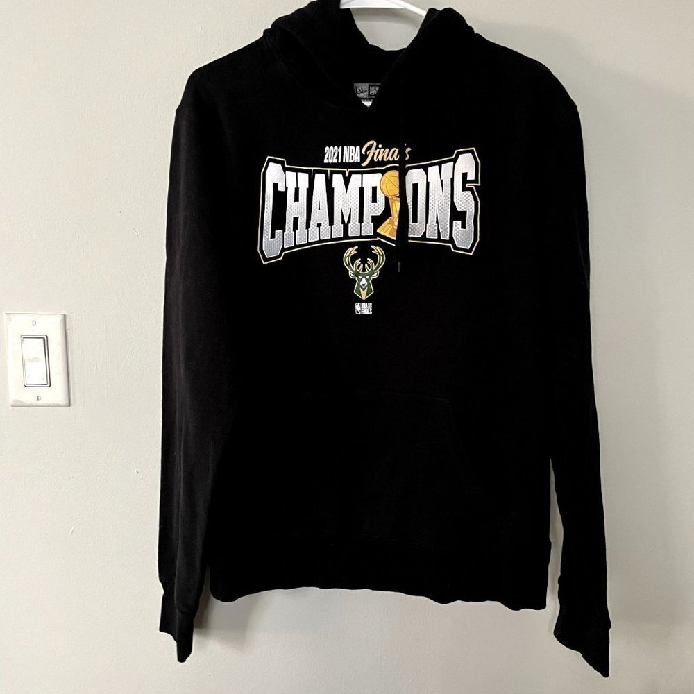2021 NBA Finals Champions black hoodie sweatshirt men size medium